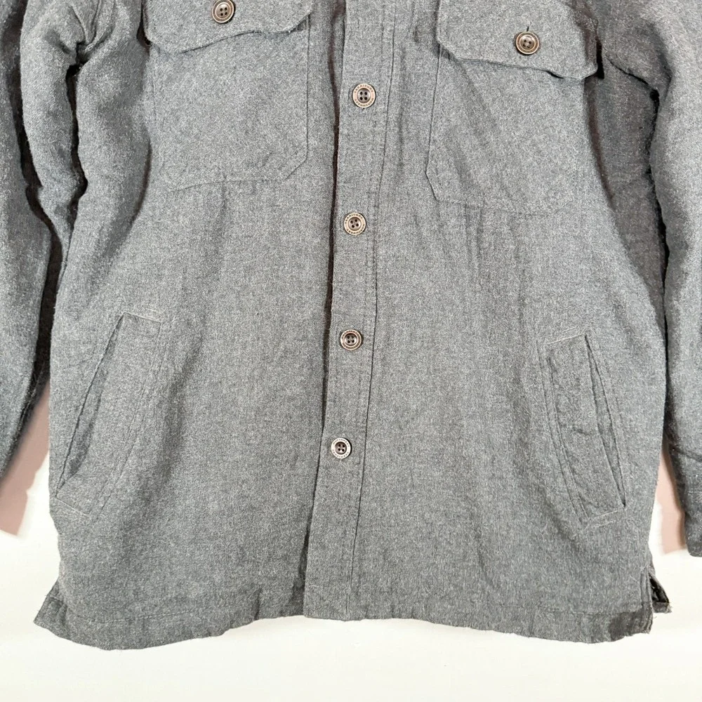 Northwest Territory Mens Wool‎ Shirt Jacket Insulated Quilted Lined Medium